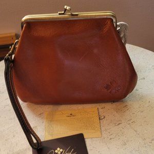 Patricia Nash Leather Tan Wristlet